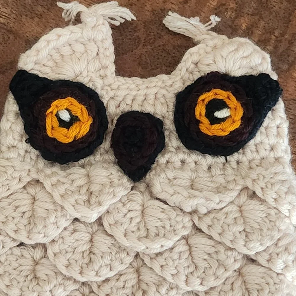 NEW Fingerless Owl Mittens Cute Crochet Knit Kawaii Bird Gloves